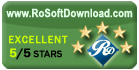 5 stars award from www.rosoftdownload.com