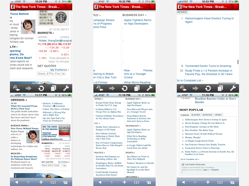 Opera
Mini rendering